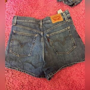Levi's High-Waisted Blue Denim Shorts